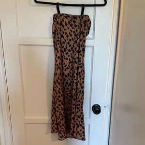 Satin Cheetah Maxi Skirt - Women's